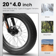 Load image into Gallery viewer, 20 in Mountain Bike for 7 - 15 Years Old, 7 Speed Kids Bike with High Carbon Steel Frame, Fat Tire and Dual Disc Brake, Front Suspension Mountain