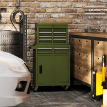 Load image into Gallery viewer, 2 - in - 1 Rolling Tool Chest, 5-Drawer Tool Storage Cabinet with Wheels, Adjustable Shelf, Tool Box Organizer for Garage Warehouse Workshop