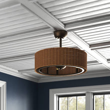 Load image into Gallery viewer, 24.2'' Klyde 3 - Blade Chandelier Ceiling Fan with Remote Control and Light Kit Included Sand &amp; Stable