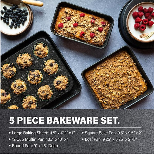 20-Piece Aluminum Ultra - Durable Non - Stick Diamond Infused Cookware and Bakeware Set