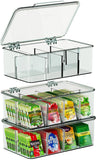 Utopia Home Tea Bag Organizer - Stackable Storage with Lid for Tea Bags - Multi-functional Clear Kitchen Storage