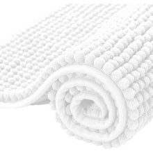 Load image into Gallery viewer, Subrtex Luxury Chenille Bath Rugs Soft Bathroom Mats - 24x60 - White
